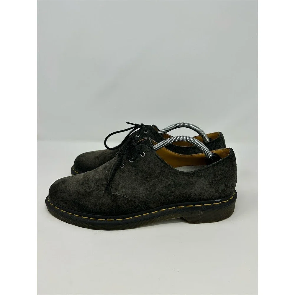 Dr. Martens 1461 Oxford Shoes Unisex Dark Gray Suede Lace Up Casual Size 11